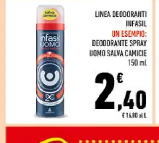 Deodorante spray Infasil