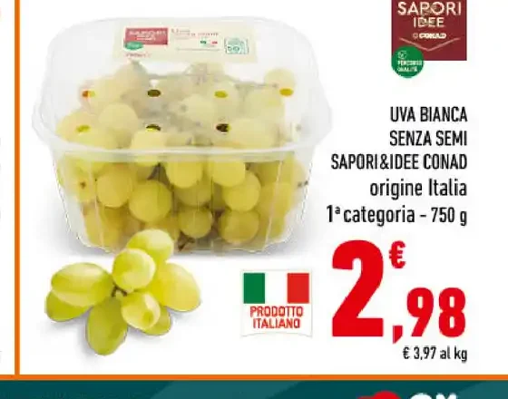 Uva bianca senza semi