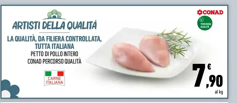Petto di pollo intero Conad Percorso Qualità