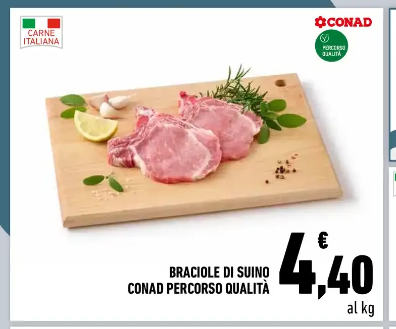 Braciole di suino Conad Percorso Qualità