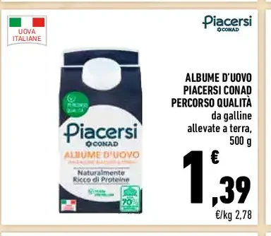 Albume d’uovo Piacersi Conad