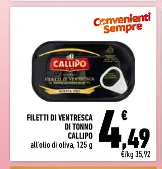Filetti di ventresca di tonno
