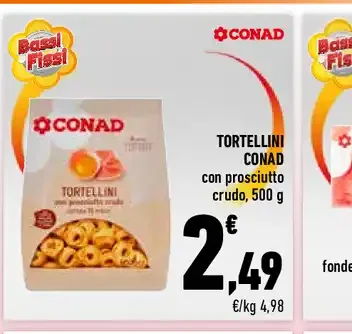 Tortellini Conad con prosciutto crudo