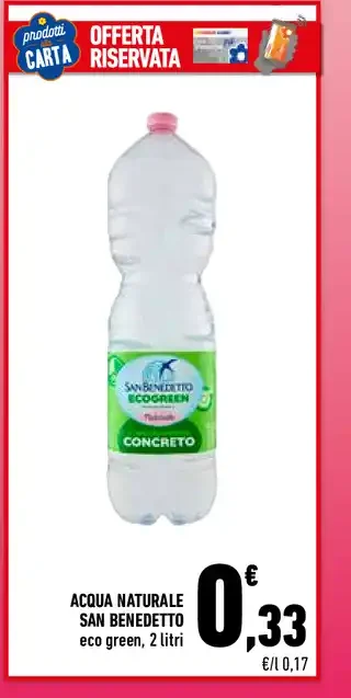 Acqua naturale San Benedetto