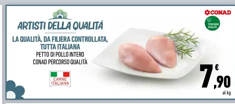 Petto di pollo intero Conad Percorso Qualità