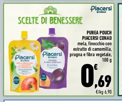Purea pouch Piacersi Conad