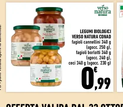 Legumi biologici Verso Natura Conad