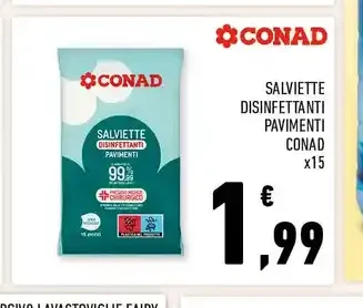 Salviette disinfettanti pavimenti Conad