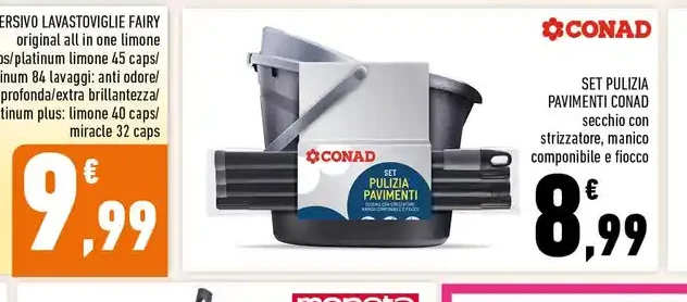 Set pulizia pavimenti Conad
