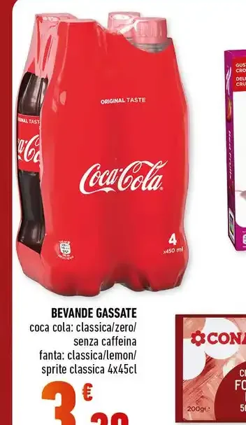 Bevande gassate Coca-Cola, Fanta, Sprite