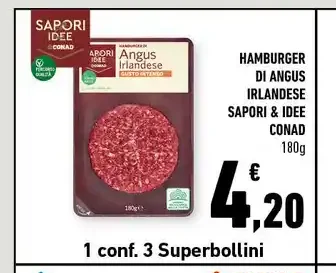 Hamburger di Angus irlandese Sapori & Idee Conad