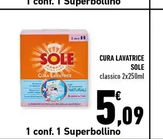 Cura lavatrice Sole classico 2x250 ml