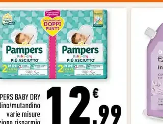 Pampers Baby Dry pannolino mutandino varie misure