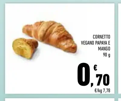 Cornetto vegano papaya e mango