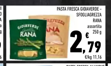 Pasta fresca Gioiaverde sfoglia grezza Rana