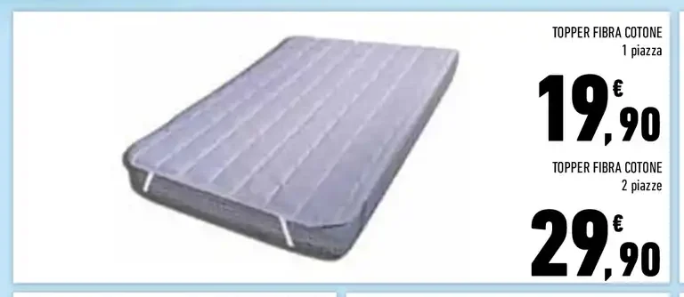 Topper fibra cotone