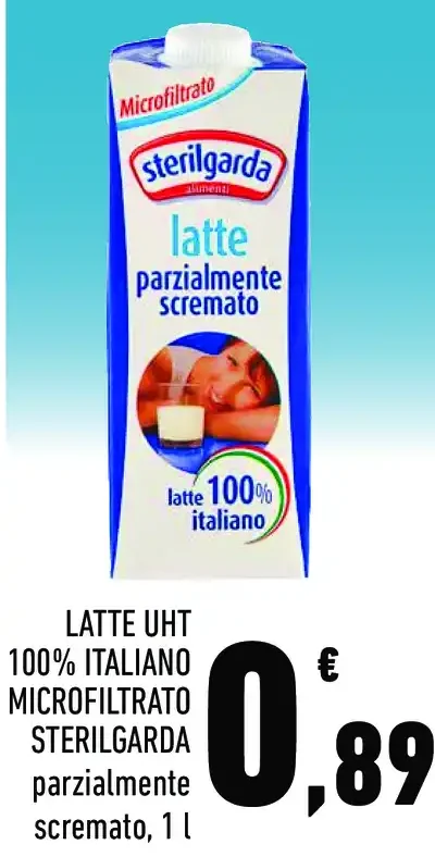 Latte UHT parzialmente scremato Sterilgarda