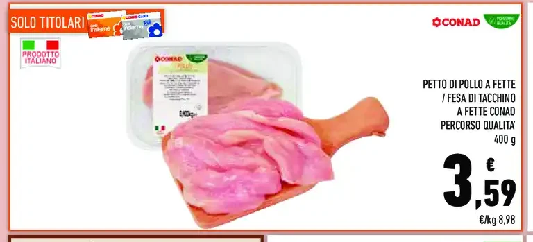 Petto di pollo a fette Conad
