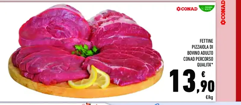 Fettine pizzaiola di bovino adulto Conad