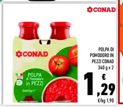 Polpa di pomodoro in pezzi Conad