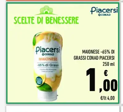 Maionese 65% di grassi Conad Piacersi