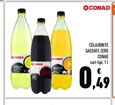 Cola/bibite gassate zero Conad