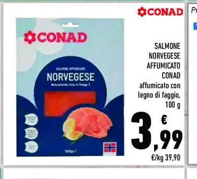 Salmone norvegese affumicato Conad