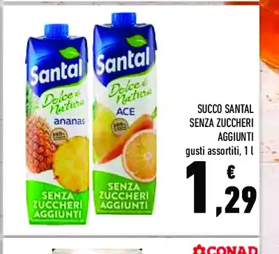 Succo Santal senza zuccheri aggiunti