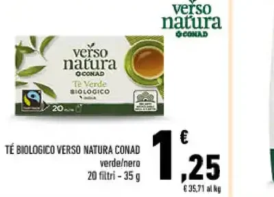 Tè biologico verde/nero