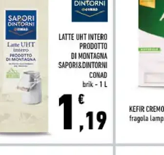 Latte UHT intero di montagna