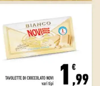 Tavolette di cioccolato Novi