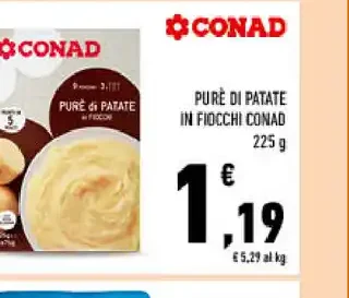 Purè di patate in fiocchi Conad
