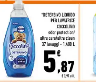 Detersivo liquido per lavatrice Coccolino