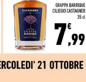 Grappa barriqué Cilicio Castagner