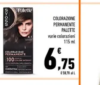 Colorazione permanente Palette