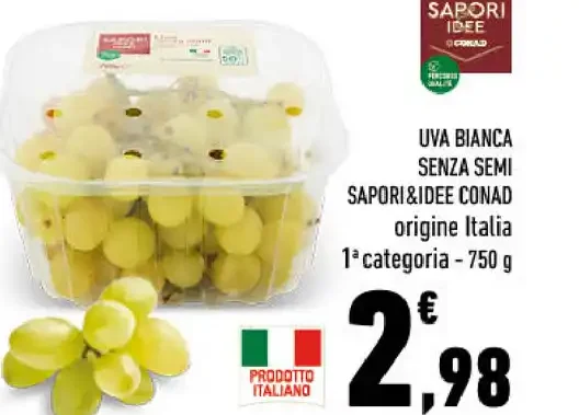 Uva bianca senza semi