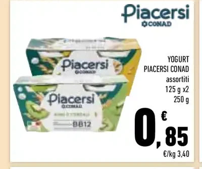 Yogurt Piacersi Conad assortiti
