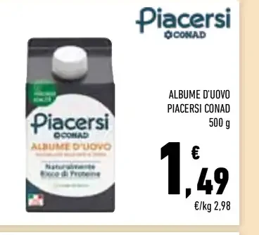Albume d'uovo Piacersi Conad
