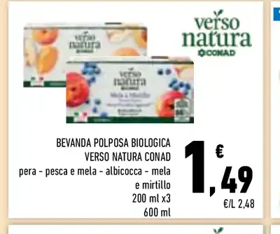 Bevanda polposa biologica Verso Natura Conad