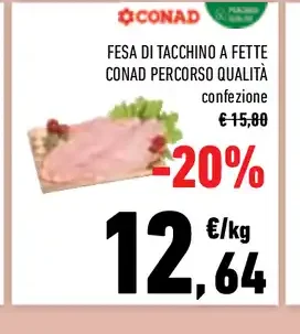 Fesa di tacchino a fette