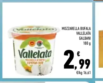 Mozzarella bufala Vallelata Galbani