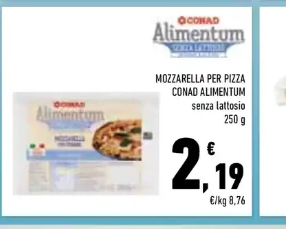 Mozzarella per pizza Conad Alimentum