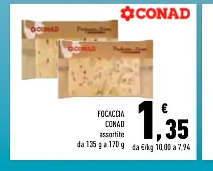 Focaccia Conad assortita