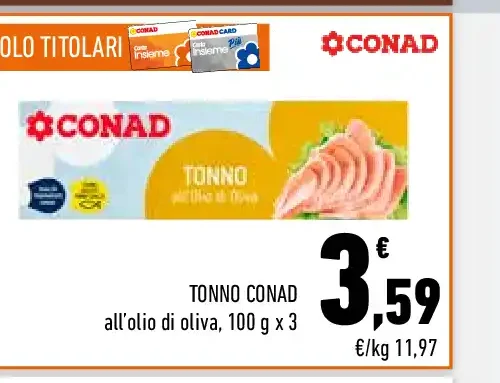 Tonno Conad all’olio di oliva