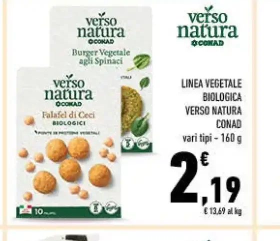 Burger vegetale agli spinaci Verso Natura Conad