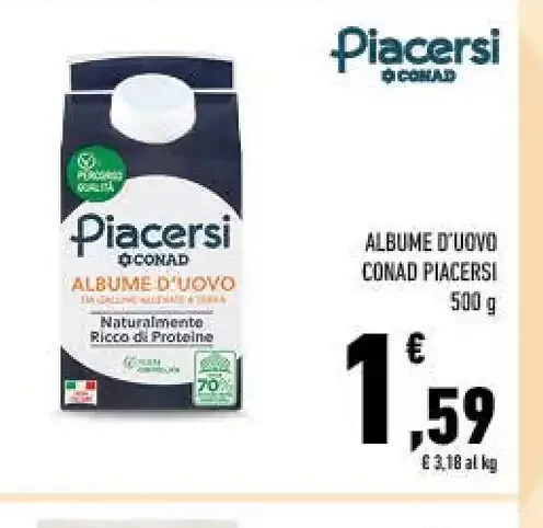 Albume d'uovo Piacersi Conad