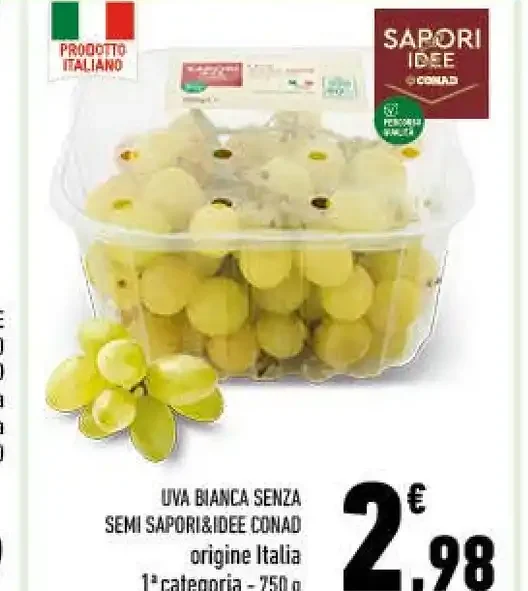 Uva bianca senza semi Sapori&Dintorni Conad