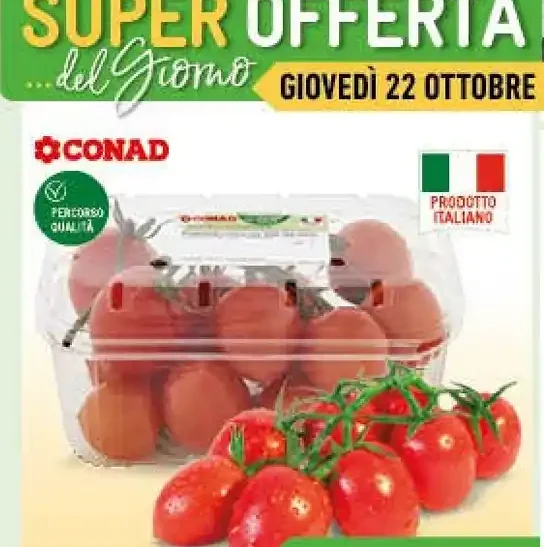 Pomodori oblungi cocktail piccadilly Percorso Qualità Conad
