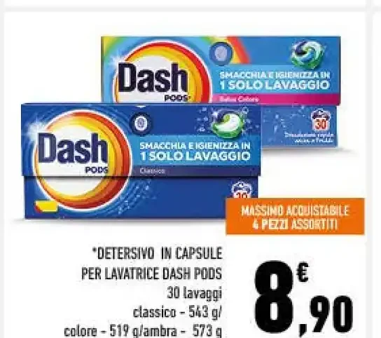 Detersivo in capsule Dash Pods