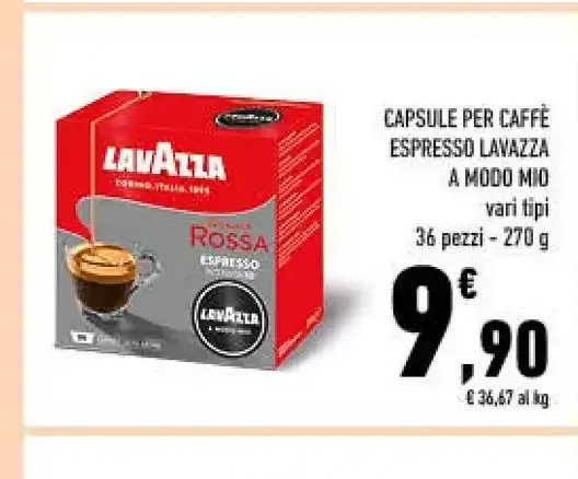 Capsule per caffè espresso Lavazza A Modo Mio